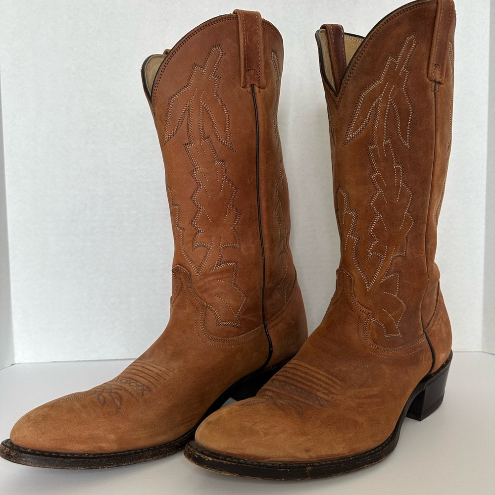 Dan Post Suede Men’s Tan 10.5 Cowboy Boots